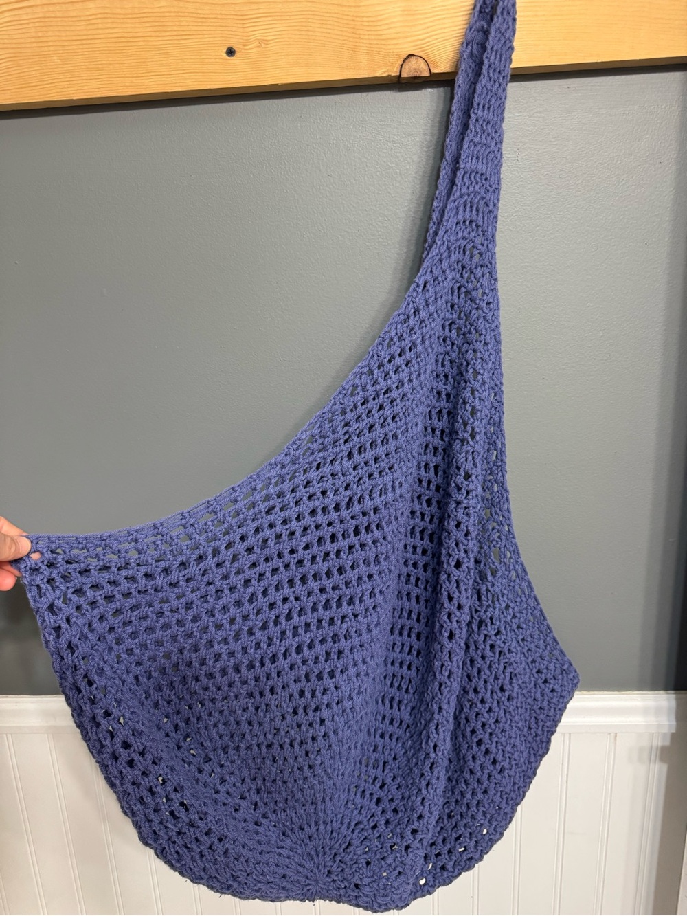 Handmade crochet hippie market bag
